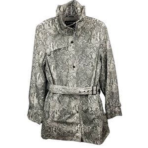 Platinum Utex Snake Print Raincoat Jacket Size Medium